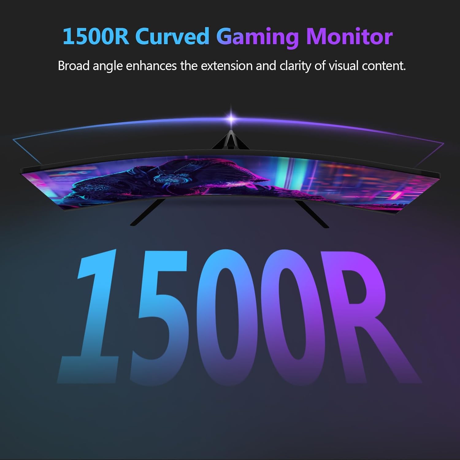 Z-Edge 27 inch Curved Gaming Monitor, QHD 1440P 165Hz 144Hz Curved 1500R Computer Monitor, MPRT 1ms Monitor Gaming, 16.7M Colors, UG27Q Frameless Bezel, 2X DP 1.4 Ports and 2X HDMI 2.0 Ports - Image 7