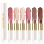 6 Colors Cream Contour Sticks Set, Shades with Highlighter, Bronzer and Blush, Double Ended Contour Sticks for Cheeks,Long Lasting, Waterproof and Matte Finish Makeup Kit (SET B) - Image 2