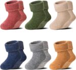 6 Pairs Baby Boy Girl Non Slip Socks Child Toddler Winter Thick Soft Wool Kids Warm Socks with Grips - Image 2