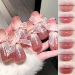 6Pcs Hydrating Jelly Cute Lip Gloss Set,Moisturizing Water Lip Stain Liquid Lipsticks,Waterproof Long Lasting Clear Oxygen Tinted Lip Blam Cute Lip Glaze - Image 2