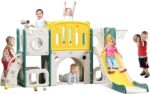 8 in 1 Toddler Slide Set, Kids Slide for Toddlers, Toddler Climber Slide PlaySet with Basketball Hoop,Outdoor Indoor Playground for Toddlers Upgraded - Image 2