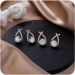 925 Sterling Silver Diamond Stud Earrings for Women - Image 2