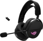 ASUS ROG Pelta Wireless Gaming Headset with Detachable Mic – Tri-Mode (BT, 2.4GHz, USB-C) 50mm Titanium-Plated Drivers, 70Hr Battery, Ergonomic, Lightweight, for PC, PS5, PS4, Switch, Mobile - Black - Image 2