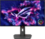 ASUS ROG Strix 27” 1440P OLED Gaming Monitor (XG27AQDMG) - QHD, Glossy OLED, 240Hz, 0.03ms, Custom Heatsink, Anti-flicker,Uniform Brightness, G-SYNC Compatible, 99% DCI-P3, DisplayWidget, 3yr warranty - Image 2
