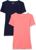 Amazon Essentials Women's Slim-Fit Short-Sleeve Crewneck T-Shirt, Pack of 2 - Image 2