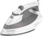 BLACK+DECKER Black & Decker F976 Quickpress Iron with Smart Steam Technology, White/Silver - Image 2