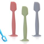 Baby Diaper Cream Spatula Applicator 3 Pack Butt Paste Spatula Soft Silicone,Diaper Rash Cream Applicator, Baby Essentials Must Haves Newborn Stuff (Red Green Grey) - Image 2