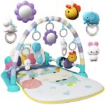 Baby Gym With Kick and Play Piano, Activity Mat for Tummy Time With 5 Infant Learning Sensory, Music and Lights for Newborn Boy or Girl (Green) - Image 2