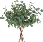 Beferr 6Pcs Artificial Eucalyptus Stems Greenery Stems 24" Tall Fake Plants Decor Faux Floral Stems for Vase Home Party Wedding Decorations - Image 2