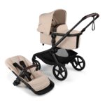 Bugaboo Kangaroo All-Terrain Single-to-Double Tandem Stroller for Infant and Toddler, for Up to Three Kids, XL Wheels, One-Hand Operation, Large Bassinet, XL Underseat Storage (Desert Taupe) - Image 2