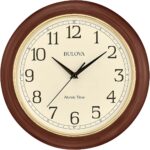 Bulova Atomic Time 2 Analog Wall Clock C5004 | 12.4" Wooden Frame, Sets Time Automatically | Quartz Movement | Battery Operated | Classic Design - Image 2