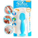 Bumco Mini Baby Diaper Cream Spatula with Case - BPA-Free Silicone Diaper Spatula with Suction Cup, Wipe-Clean Baby Bum Brush, Mom-Invented Butt Paste Applicator (Blue) - Image 2