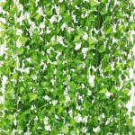 CQURE 24 Pack 168Ft Artificial Ivy Fake Vines,Ivy Garland Greenery Garland Fake Hanging Plants Vines Aesthetic Green Leaves for Bedroom Wedding Party Garden Wall Room Decor - Image 2