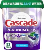 Cascade Platinum Plus Dishwasher Pod, Dish Detergent ActionPacs, Dishwasher Detergent, Fresh, 52 Count - Image 2