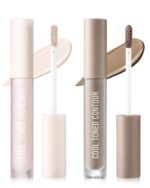 Cream Liquid Contour Stick 2 PCS, Grey Cool Toned Contour Stick & Beige Highlighter Makeup, Natural Smooth Lightweight Long Lasting Facial Beauty Makeup for Nose Face Body, Beauty Gift for Woman 01+02 - Image 2