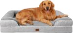 EHEYCIGA Orthopedic Dog Beds Large Sized Dog, Waterproof Memory Foam Pet Bed with Sides, Non-Slip Bottom Large Pet Bed with Washable Removable Cover, Grey - Image 2