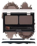 Eyebrow Powder Kit-Waterproof Two Colors Brow Powder Tinted Palette Long Lasting Up to 16H, Brown/Dark Brown Brow Filler Defined&Sculpt Natural Eyebrow Makeup for Sparse Brow with Brow Brush &Razor-03 - Image 2