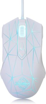 FIRSTBLOOD ONLY GAME. AJ52 Watcher RGB Gaming Mouse, Programmable 7 Buttons, Ergonomic LED Backlit USB Gamer Mice Computer Laptop PC, for Windows Mac Linux OS, Star White - Image 2