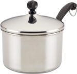 Farberware Classic Stainless Steel 2-Quart Mirror Satin Covered Saucepan, Silver - Image 2