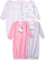 Gerber Baby Girls 4-Pack Sleeper Gown - Image 2