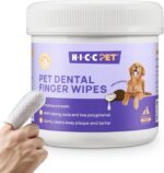 HICC Pet Teeth Cleaning Wipes for Dogs & Cats, Vet-Recommended Remove Bad Breath & Plaque & Tartar Buildup Dog Finger Toothbrush Wipes, Dog Tooth Brushing Kit Remove Stain & Gum Care for Small Animal - Image 2