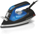 Hamilton Beach 2-in-1 Steam Iron for Clothes and Garment Steamer with 5 Temperature Settings, Nonstick Soleplate, 1200 Watts, 8’ Cord, Black & Blue (14525F) - Image 2