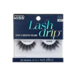 KISS Lash Drip False Eyelashes, Spiky X Boosted Volume, Unique Wet Look Hydrated Effect, Multi-Length Rewearable Fake Eyelashes, Wispy Crisscross Lash Pattern, Style ‘Drenched’, 1 Pair - Image 2