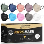 KN95 Face Masks Adults Disposable - 100 Pack KN95 Masks Protective Comfortable KN95 Masks 5-Layer KN95 Breathable Safety Face Masks & 5 Adjustable Mask Holder KN95 Masks 10 Colors - Image 2
