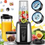KOIOS Smoothie Blender, Max 1000w Personal Blender for Shakes and Smoothies, 12Pcs Coffee Grinder and Countertop Blenders Combo for Kitchen, Portable Smoothie Blenders with 2x22 oz To-Go Cups, Non-BPA - Image 2