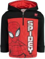 Marvel Avengers Spider-Man Fleece Half Zip Hoodie Toddler to Big Kid Sizes (2T - 18-20) - Image 2