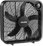 PELONIS 20 Inch Box Fan – 3 Speeds, Window Fans, Floor or Tabletop, 25ft/s, 2025 Upgraded, Superior Air Throw (2295 CFM), Lightweight, 5 Blades, Fans for Bedroom, Office, Living Room, Garage - Image 2