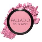Palladio Matte Blush, Brushes onto Cheeks Smoothly, Soft Matte Look and Even Finish, Flawless Velvety Coverage, Effortless Blending Makeup, Flatters the Face, Convenient Compact, Berry Pink - Image 2