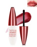 Peel Off Lip Stain - Nude Red Matte Lip Liner Stain Waterproof Long Wear 24H, Highly Pigmented Lip Tattoo Peel Off Lip Tint Stain, Transfer-Proof, Non-Stick Cup, Liquid Lip Gloss Makeup for Women-02 - Image 2