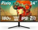 Pixio PX248 Prime V2 Black 24 inch 180Hz Refresh Rate FHD 1080p Resolution Fast-IPS Panel 1ms GTG Response Time Adaptive Sync LED Built-in Speakers Tilting Stand Gaming Monitor - Image 2