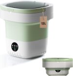 Portable Washing Machine, 7L/12L Upgraded Mini Washing Machine, Suitable for Small Clothes, Foldable Laundry Machine, Ideal for Dorm, Home, Hotel, Camping and Travel (Green, 12L) - Image 2