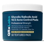 QRxLabs Salicylic & Glycolic Acid Pads (2% Salicylic & 10% Glycolic) - 50 Count Jar - Exfoliating Pads for Acne & Bacne Treatment with Vitamins B5, C & E & Calendula & Green Tea - Image 2