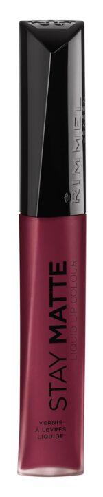 Rimmel London Stay Matte Liquid Lip Color with Full Coverage Kiss-Proof Waterproof Matte Lipstick Formula that Lasts 12 Hours - 810 Plum This Show, .21oz - Image 2