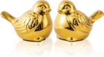 Set of 2 Small Birds Statues Gold Home Decor Modern Boho Style Figurine Decorative Ornaments for Living Room, Bedroom, Office Desktop, Cabinets, Shelf - Image 2