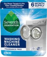 Seventh Generation Washing Machine Cleaner 6 Count Free & Clear Targets Odor-Causing Residue Powered by Oxy Power 4.2 oz - Image 2