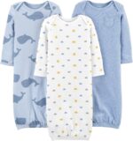 Simple Joys by Carter's baby-boys 3-pack Cotton Sleeper Gown - Image 2