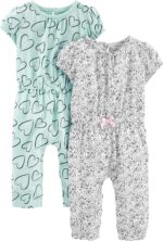 Simple Joys by Carter's baby-girls 2-pack Fashion Jumpsuits - Image 2