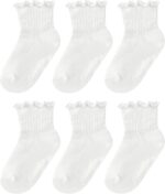 Simply Kids Toddler Ruffle Socks with Grips for Baby Girls (6 Pairs), 6 Months to 7 Years - Image 2