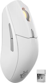 SteelSeries Rival 3 Wireless Gen 2 Gaming Mouse — 2.4GHz and Bluetooth — 18000 DPI TrueMove Air Optical Sensor — 60 Million Click Durability — Light-Weight — 100% PTFE Feet — White - Image 2
