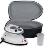 The Quilted Bear Mini Steam Iron - Lightweight Mini Travel Iron for Effortless Quilting & Wrinkle-Free Clothes with Hard Shell Case - Travel Steamer Craft Press for Clothes & Crafts (Black) - Image 2