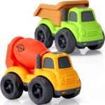 Toddler Toys for 2 Year Old Boy, Dump Truck Toys and Mixer Cement, BPA Free, Phthalates Free, PVC, Outdoor Toys for Toddlers 2-3, Ideal Toy Cars for 2 3 4 Year Old Boy Christmas Birthday Gift - Image 2