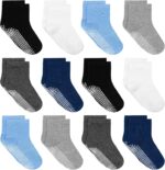 Tphon Toddler Socks, Baby Non Slip Socks for Boys Girls 12 Pairs Kids Infants Children Sock 6M-10Years - Image 2
