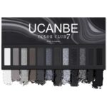 UCANBE Smokey Eyeshadow Palette, Dark Black White Gray Silver Natural Nude Matte Shimmer Eye Shadow Make Up Pallet for Smoky Emo Goth Makeup, 12 Color High Pigmented Long Lasting Waterproof Pallete - Image 2