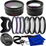 Ultimaxx 55MM Complete Lens Filter Accessory Kit with 55MM 2.2X Telephoto, .43x Wide Angle/Macro Lenses, 4PC Close Up Filter Set & More Designed for All DSLR Cameras - Image 2