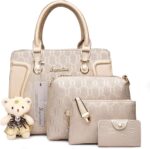 Women's Fashion Handbags Tote Bags Shoulder Bag Top Handle Satchel Purse Set 4pcs - Image 2