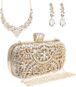 Womens Sparkly Rhinestone Crystal Clutch Bag Glitter Sequin Bridal Purse Evening Handbag for Wedding Party Prom - Image 2